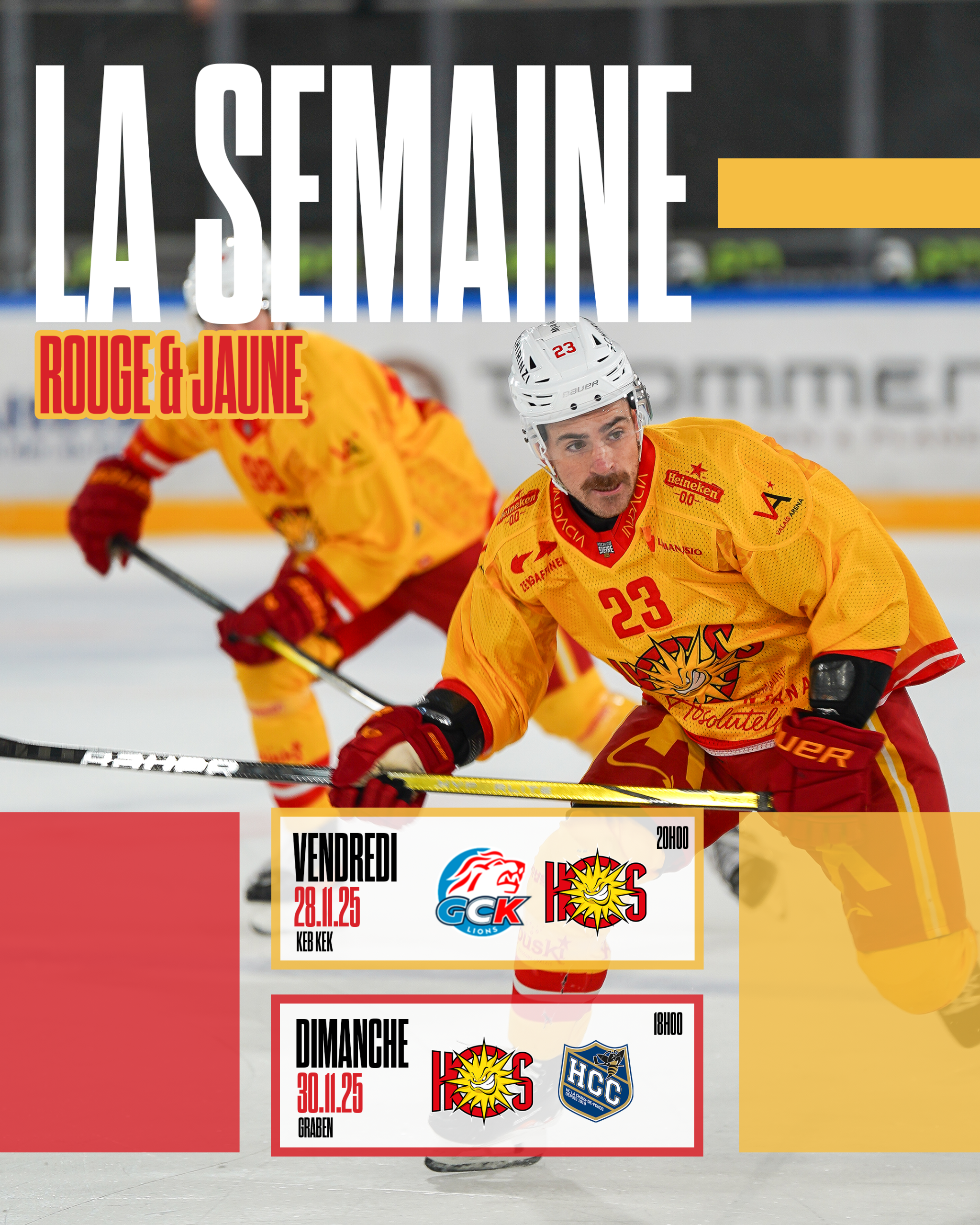 POINT SUR LA SEMAINE ROUGE ET JAUNE