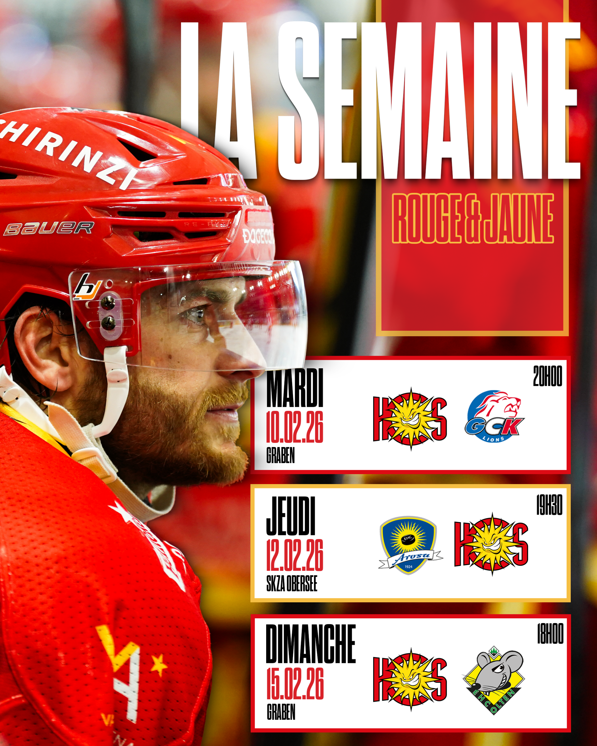 POINT SUR LA SEMAINE ROUGE ET JAUNE