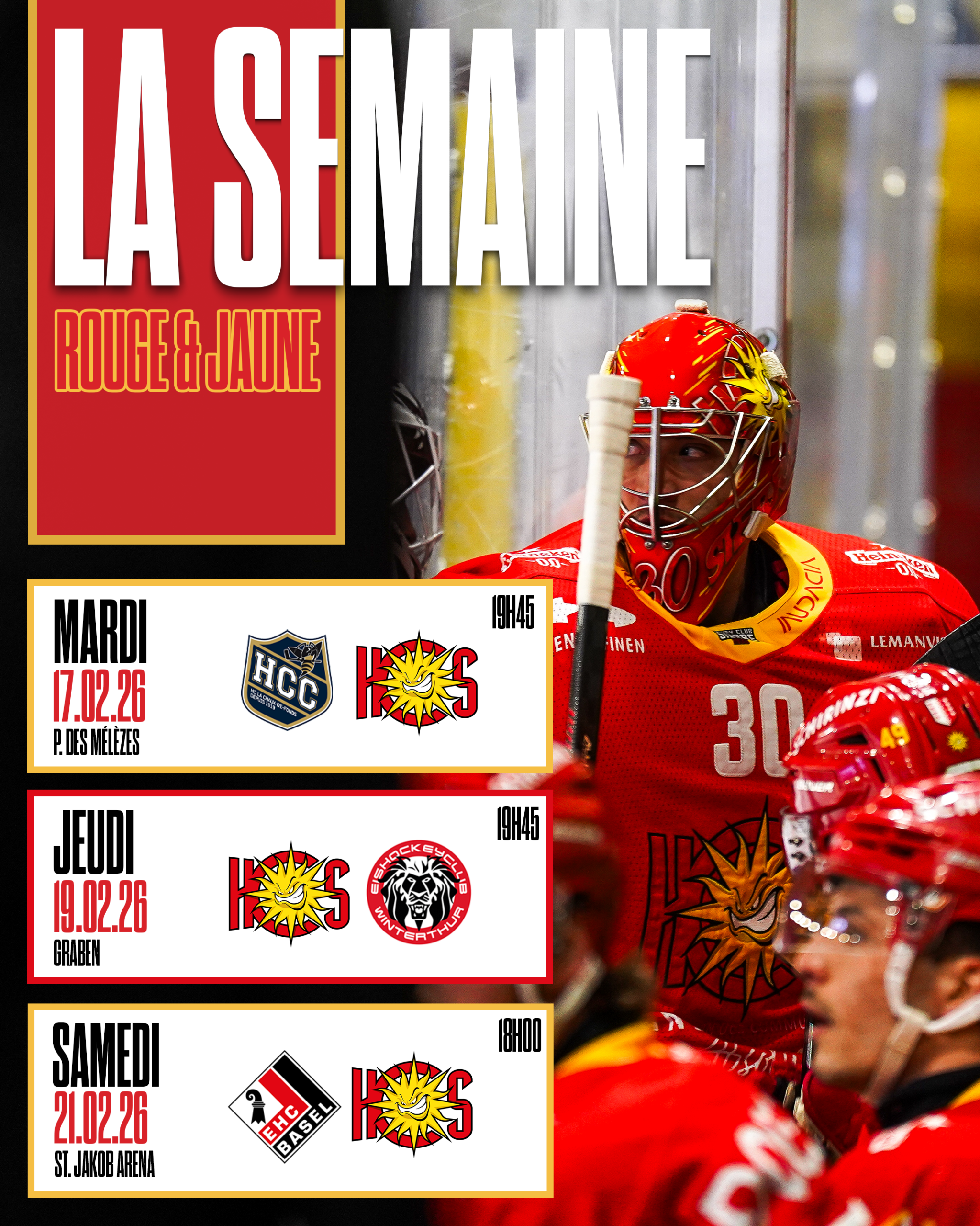 POINT SUR LA SEMAINE ROUGE ET JAUNE