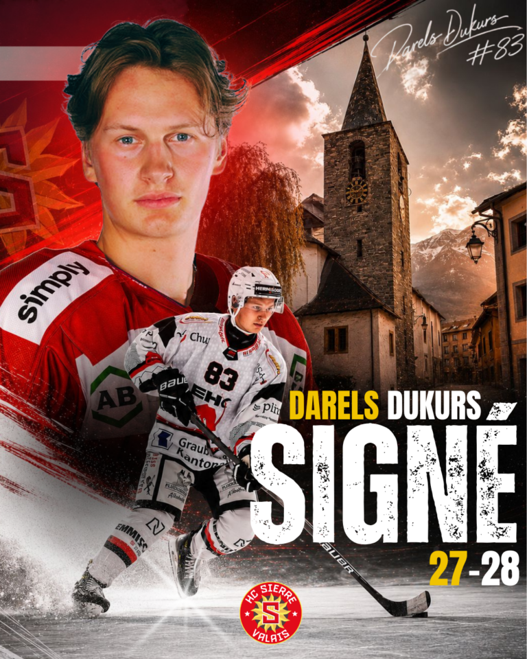 LE HC SIERRE ENGAGE DARELS DUKURS POUR LES DEUX PROCHAINES SAISONS