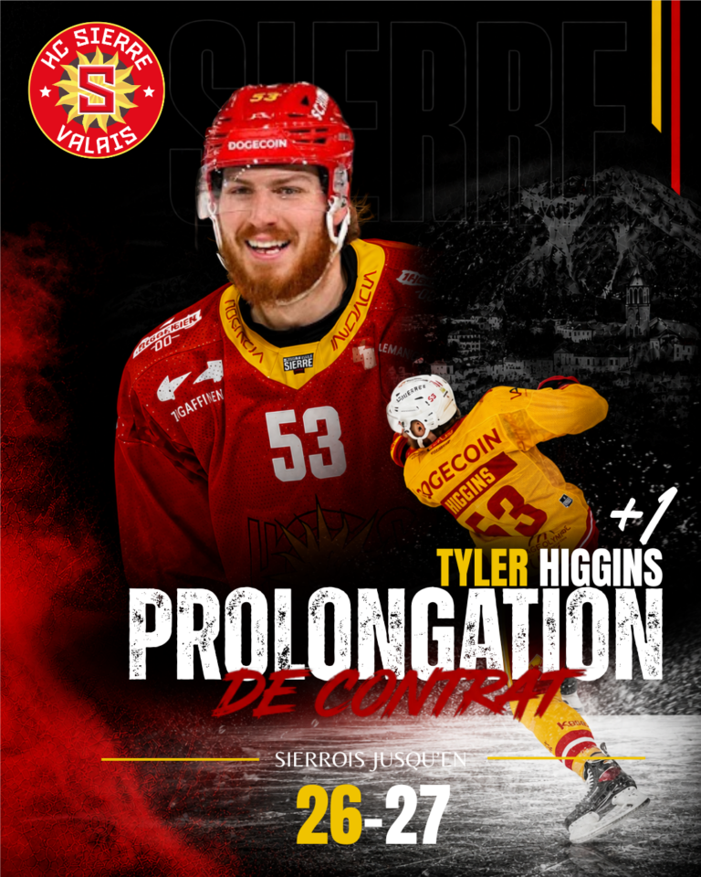 TYLER HIGGINS PROLONGE AU HC SIERRE
